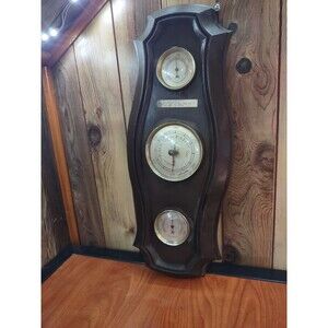 Vintage AIRGUIDE MCM LOOK WEATHER STATION THERMOMETER BAROMER HUMIDITY